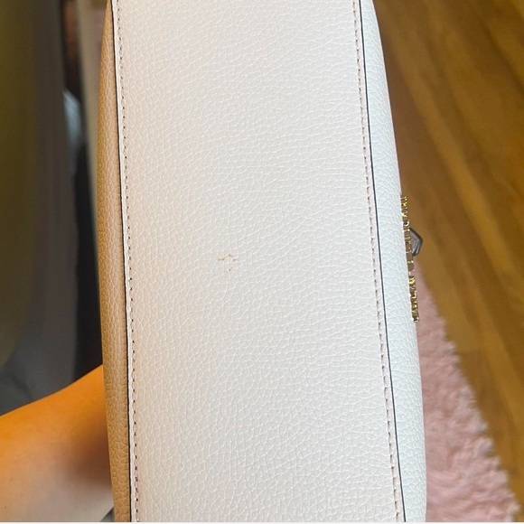 Michael Kors Emilia Small Pebbled Leather Satchel in blush pink. - Picture 4 of 5